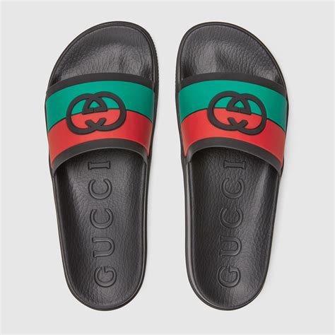 men red gucci slides